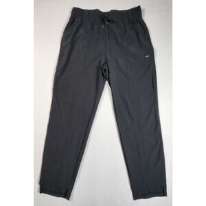Obla Elastic Waist Lightweight Pants Straight Leg Womens Size Medium Black